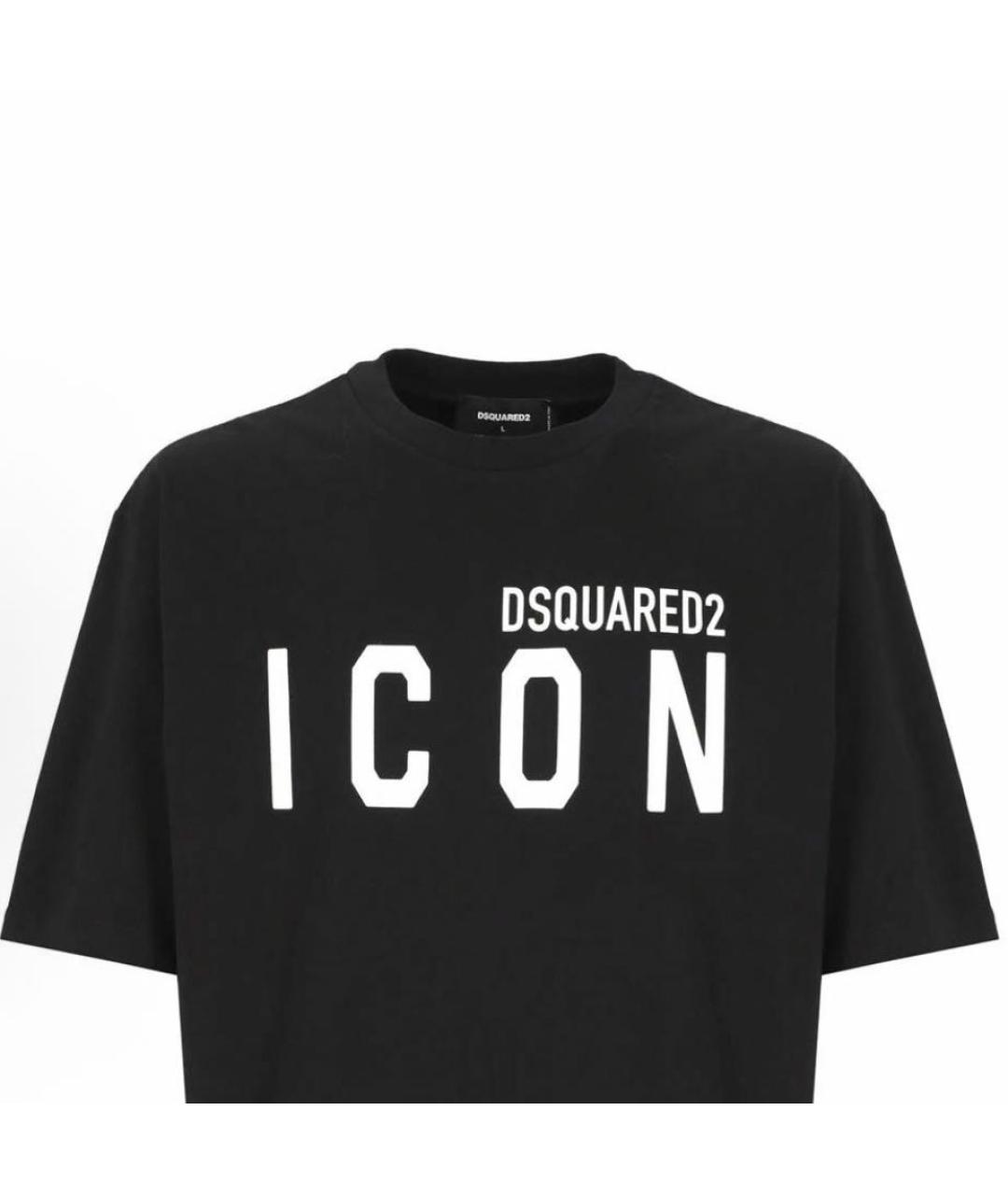 DSQUARED2 Черная хлопковая футболка, фото 5