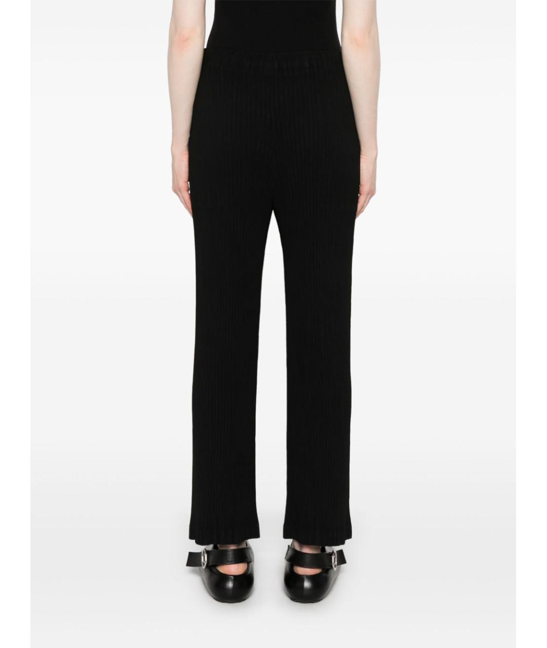 ISSEY MIYAKE Черные полиэстеровые прямые брюки, фото 3
