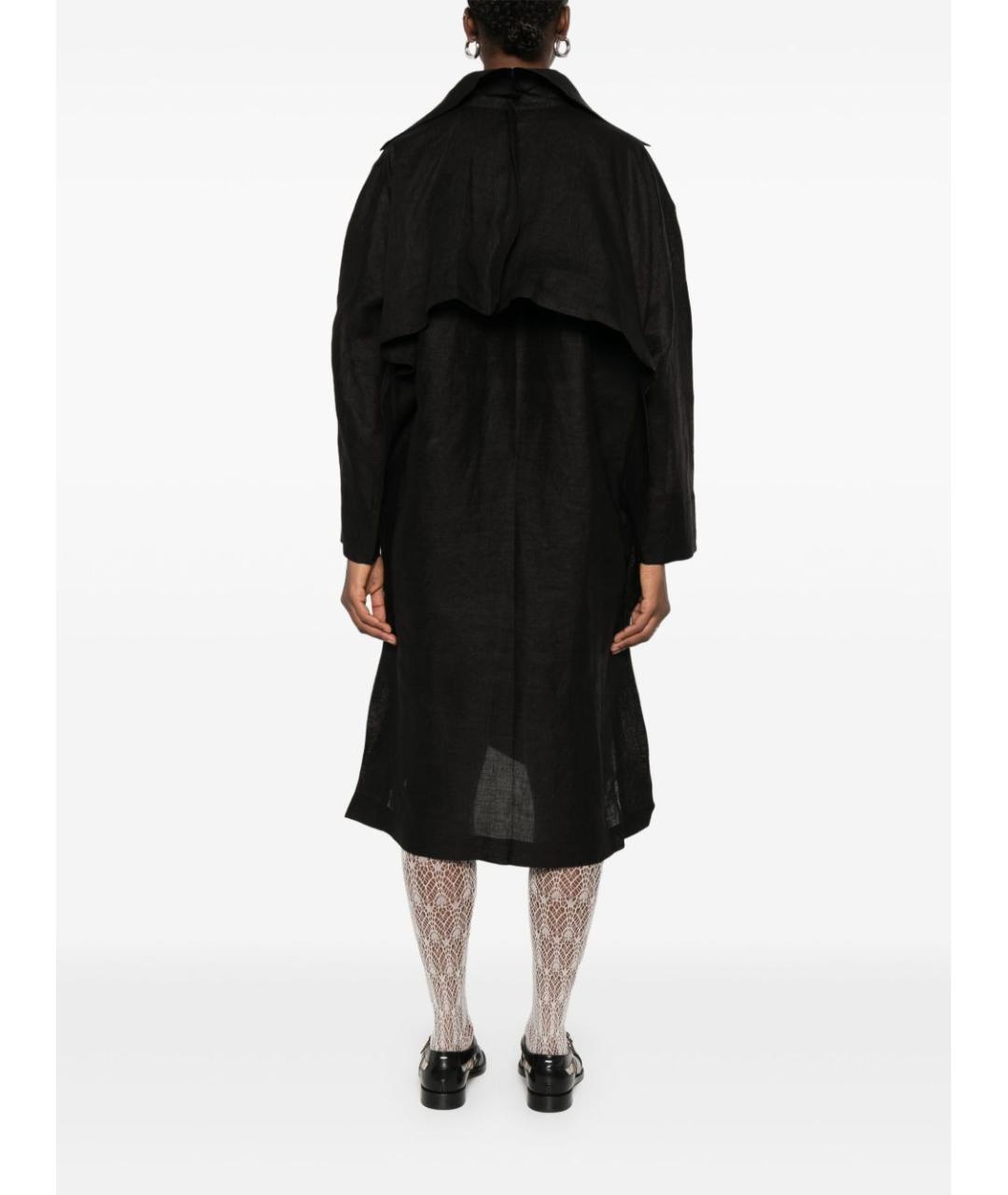 ISSEY MIYAKE Черное льняное повседневное платье, фото 5