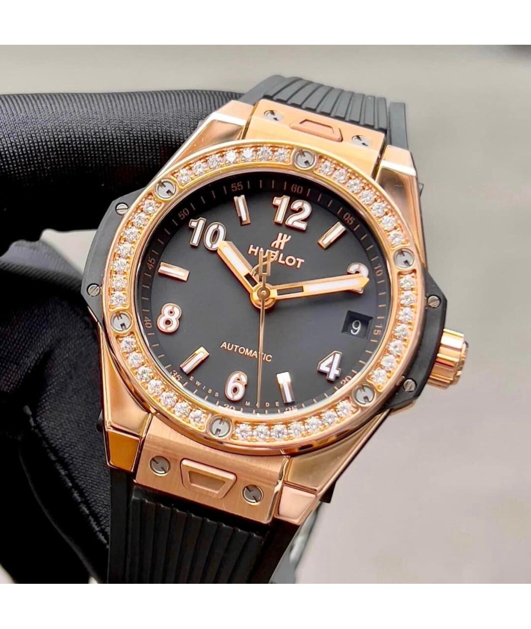HUBLOT Черные часы из розового золота, фото 2