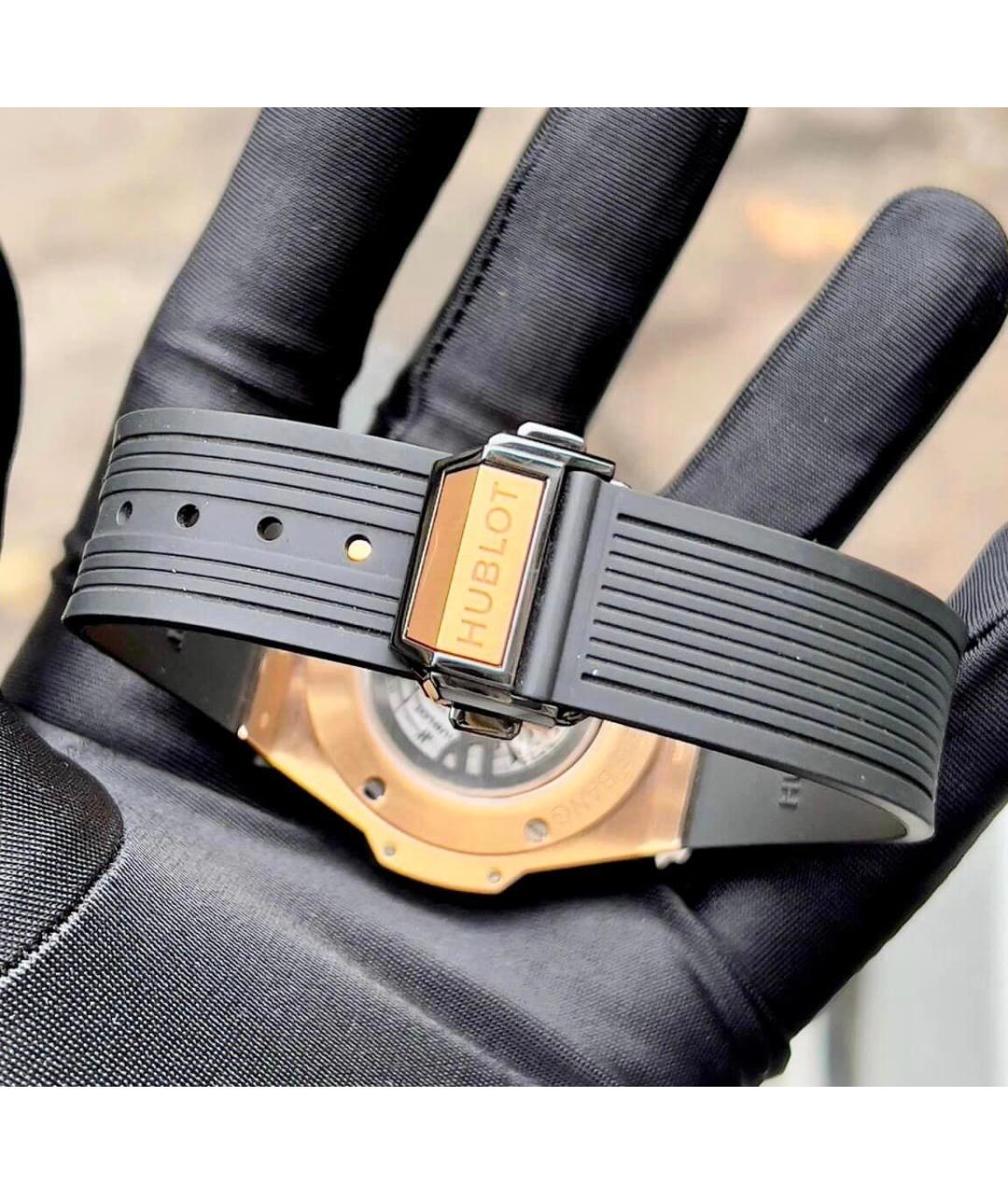 HUBLOT Черные часы из розового золота, фото 7