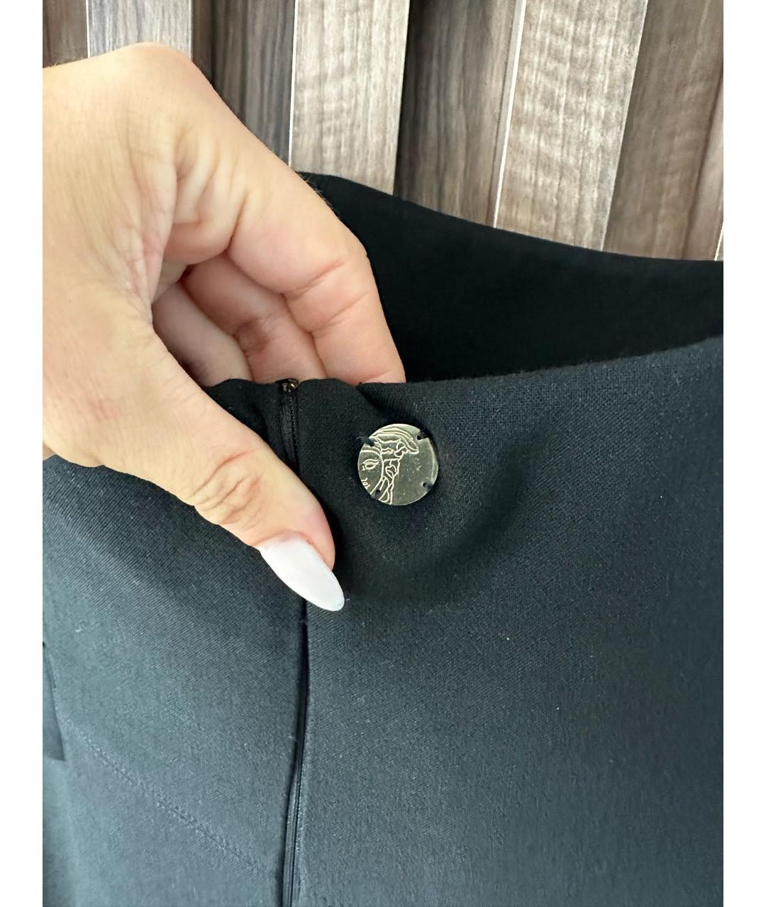 VERSACE Черное полиэстеровое коктейльное платье, фото 8