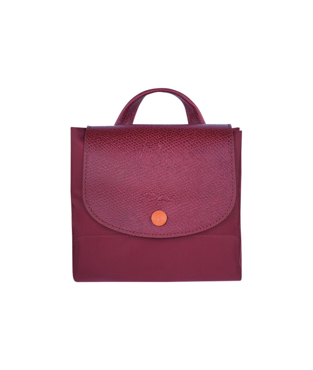 LONGCHAMP Бордовый тканевый рюкзак, фото 2
