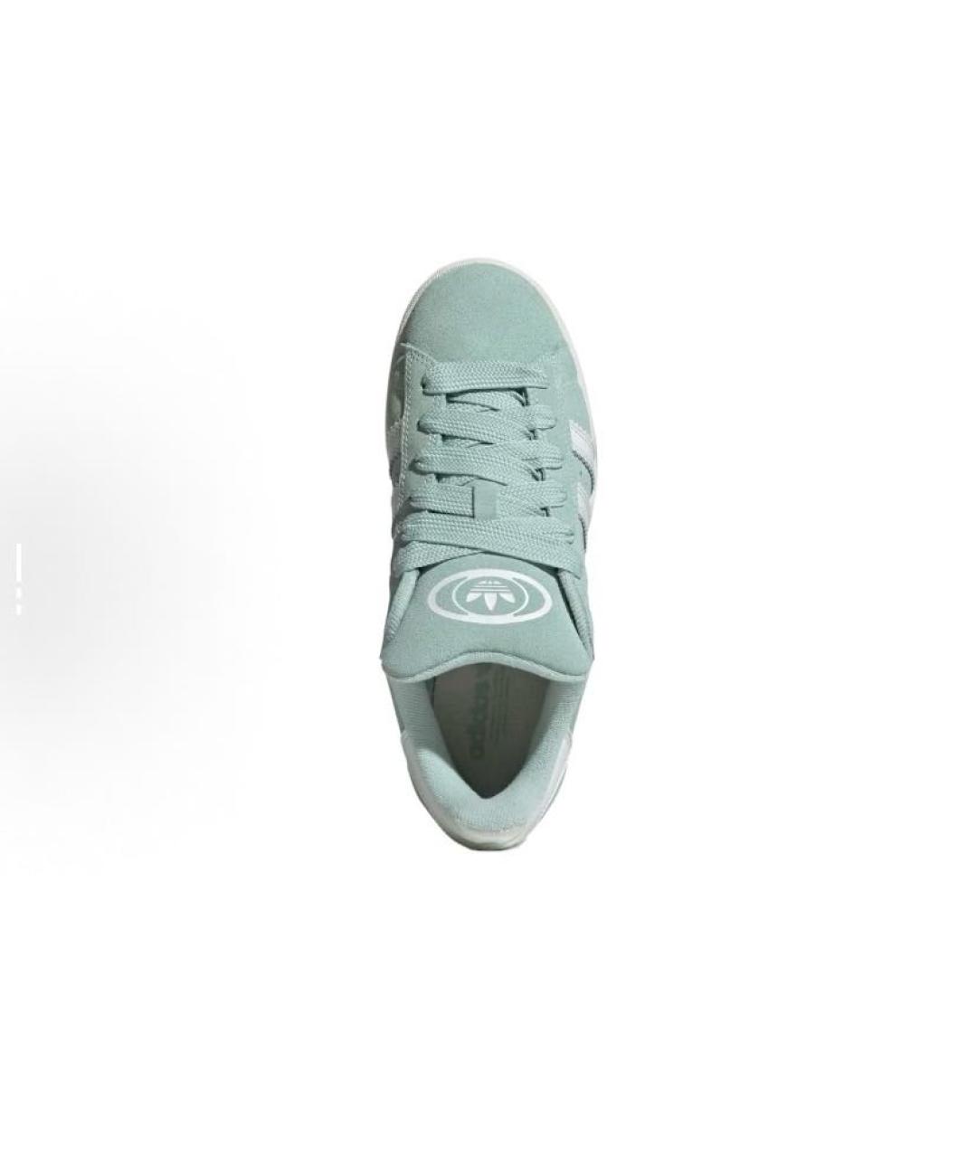 ADIDAS Голубые замшевые кроссовки, фото 4