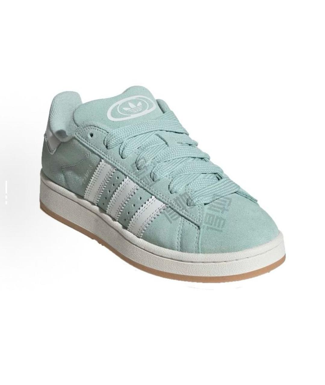 ADIDAS Голубые замшевые кроссовки, фото 3