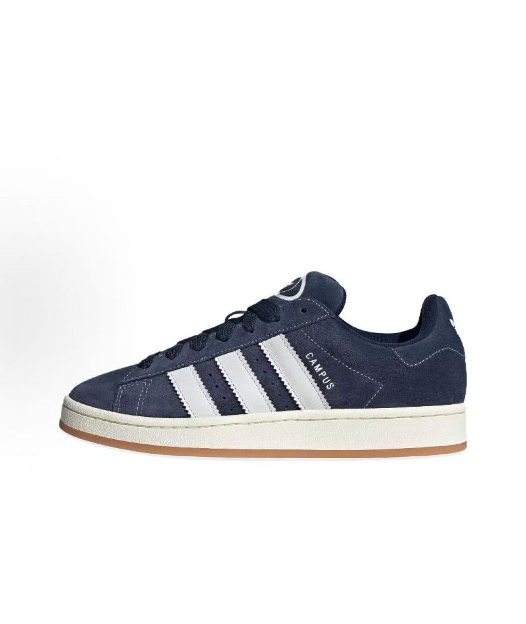 ADIDAS Темно-синие замшевые кроссовки, фото 2