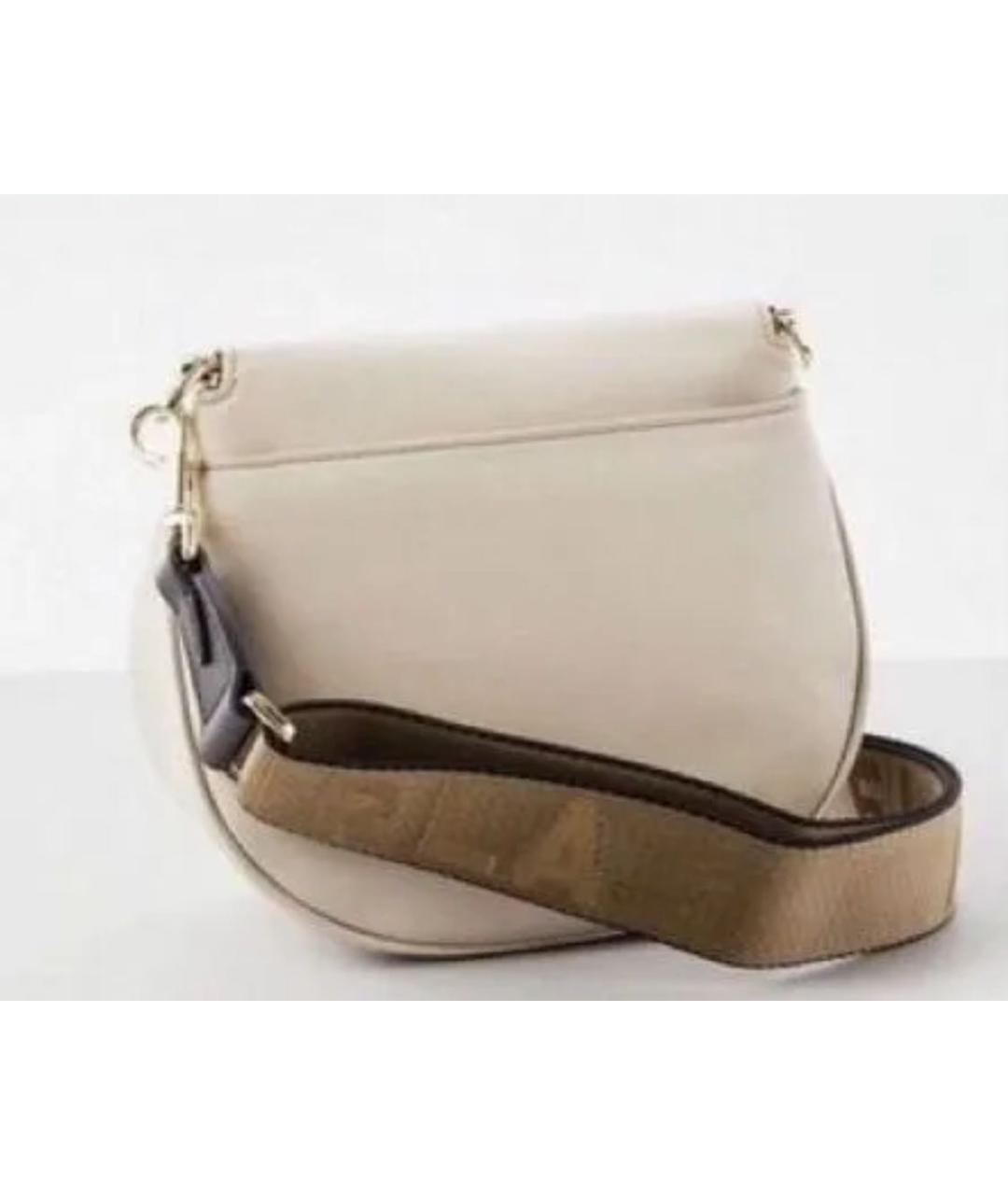 FURLA Бежевая кожаная сумка через плечо, фото 2