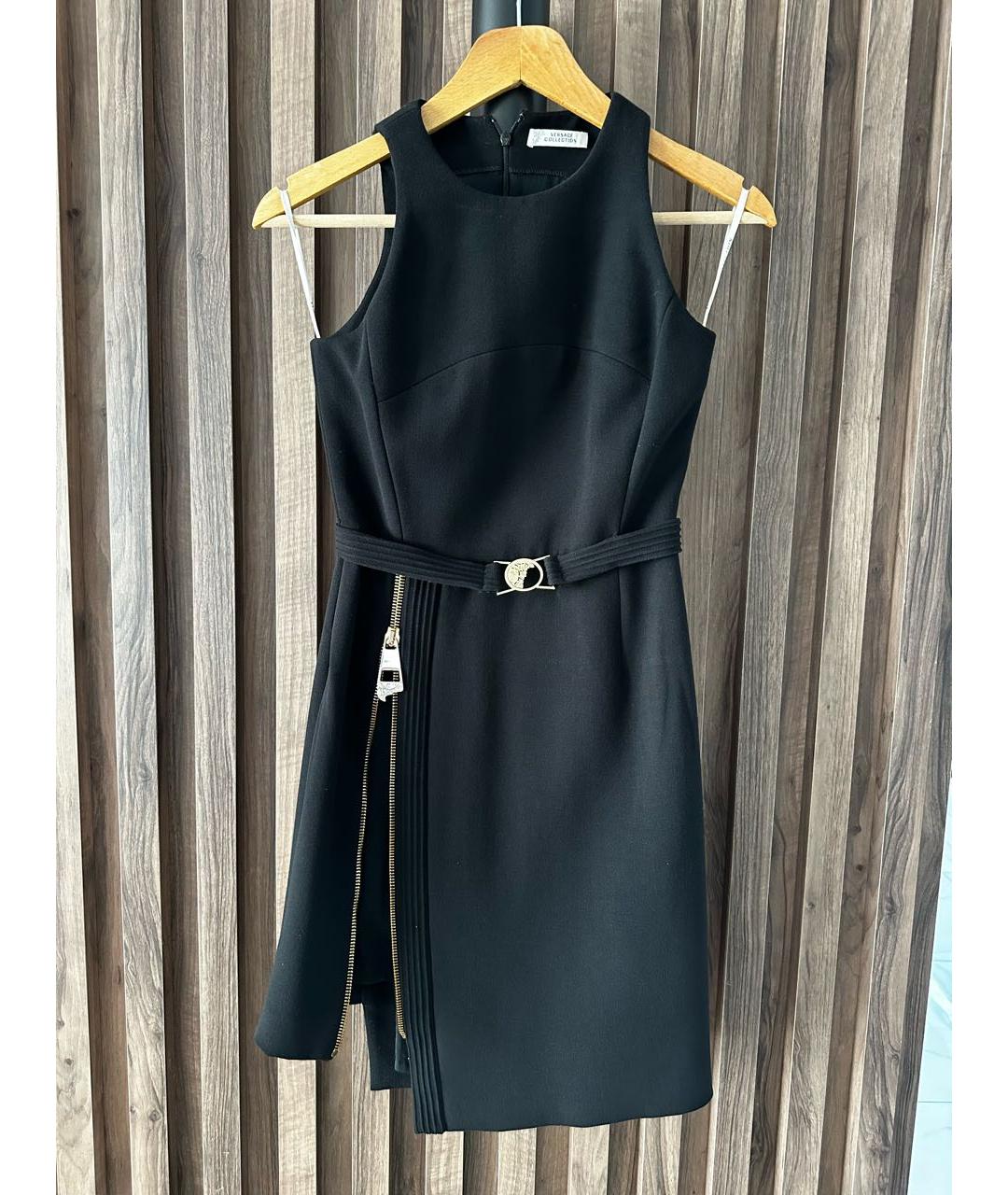 VERSACE Черное полиэстеровое платье, фото 6