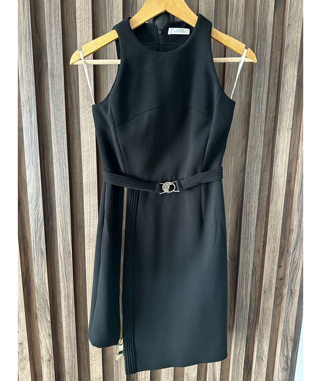 VERSACE Черное полиэстеровое платье, фото 9