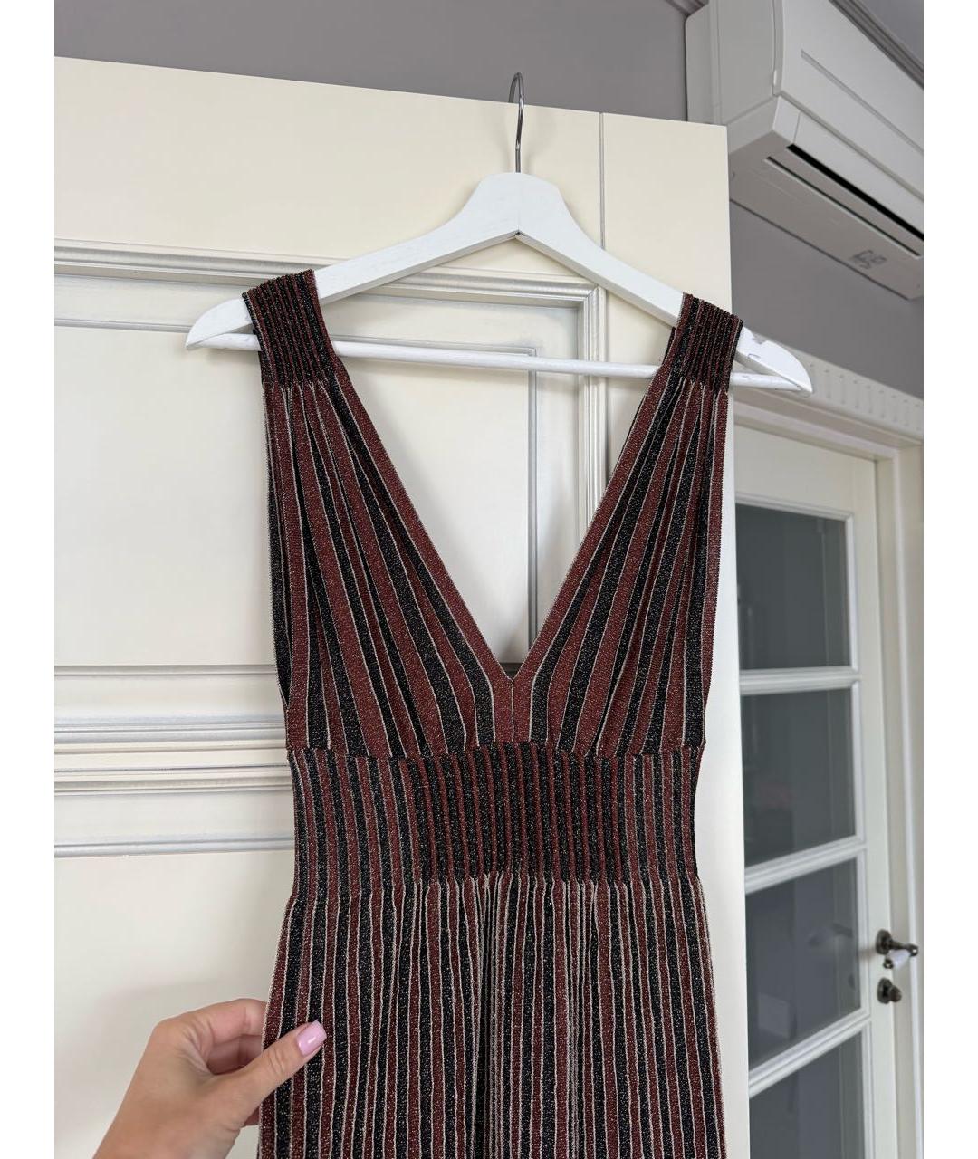 MISSONI Коричневое полиэстеровое коктейльное платье, фото 6