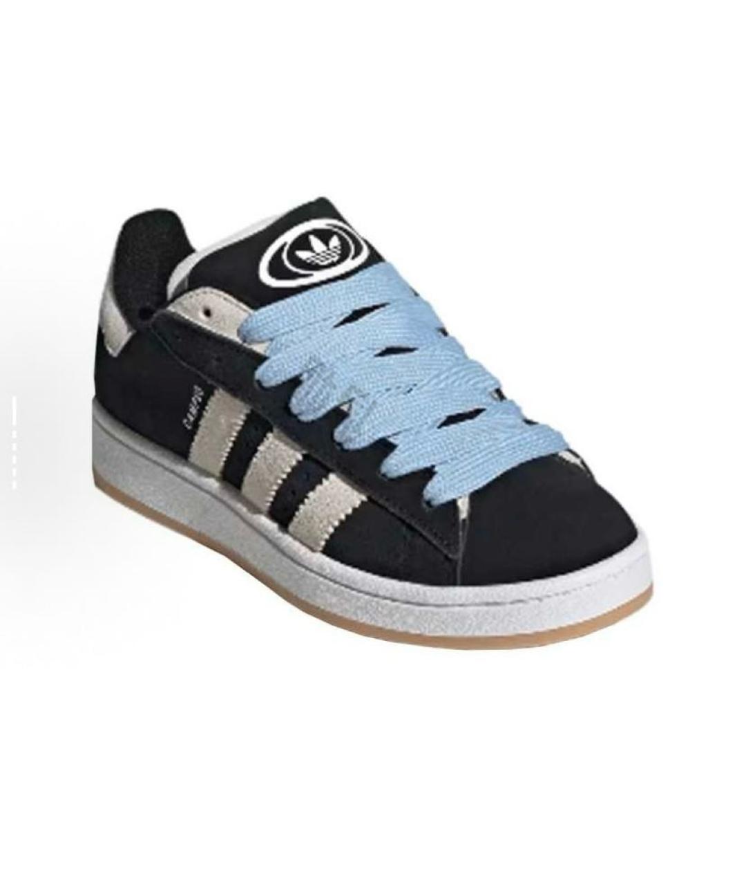 ADIDAS Черные замшевые кроссовки, фото 2