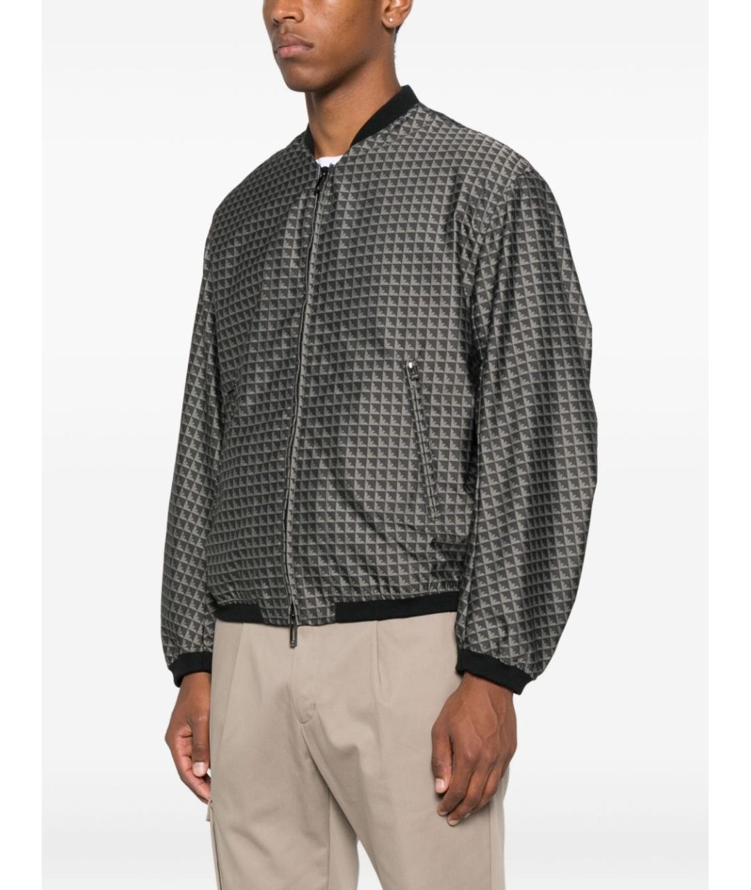 EMPORIO ARMANI Черная полиэстеровая куртка, фото 3