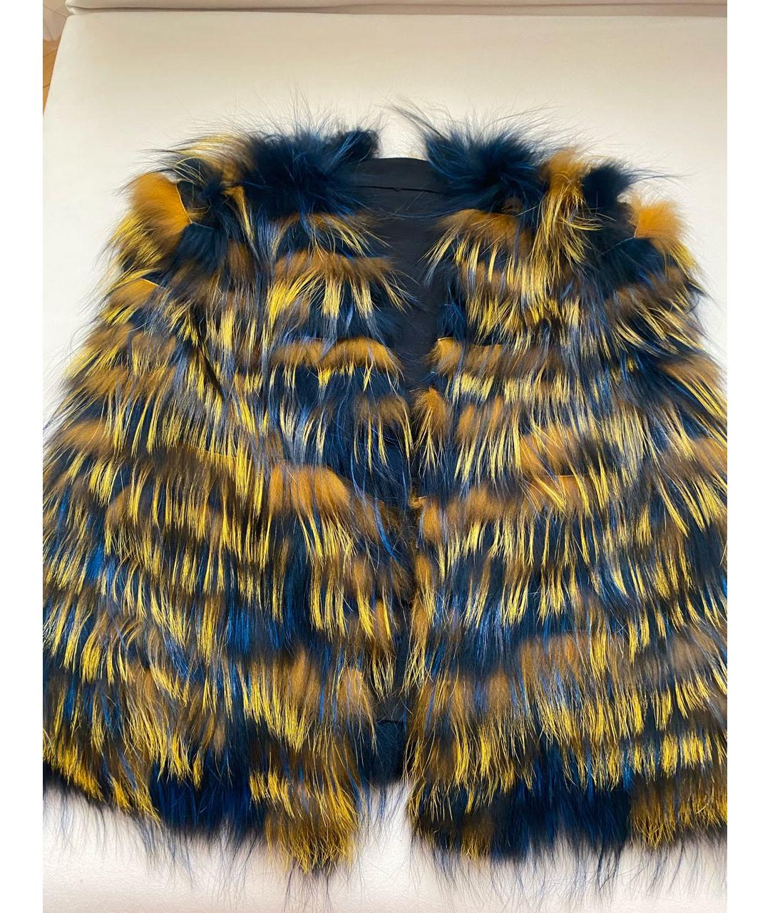 FENDI Коричневый меховой жилет, фото 6