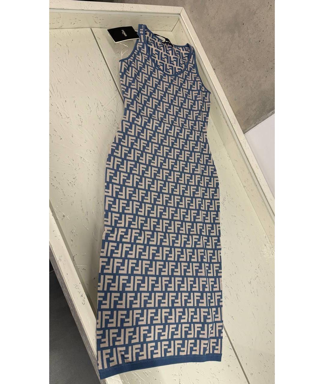 FENDI Синее повседневное платье, фото 3