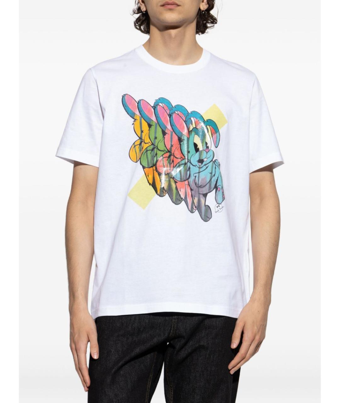 PS BY PAUL SMITH Белая хлопковая футболка, фото 3