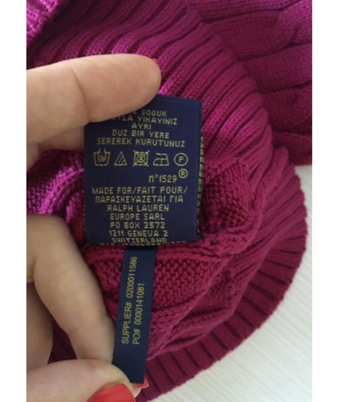 POLO RALPH LAUREN Розовый хлопковый джемпер / свитер, фото 6