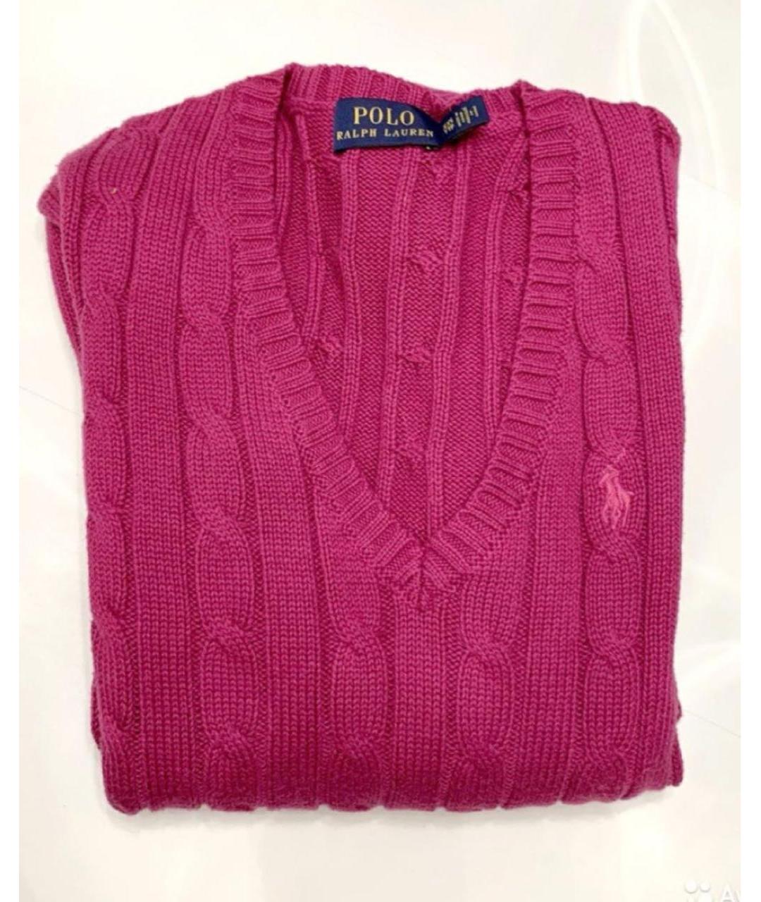 POLO RALPH LAUREN Розовый хлопковый джемпер / свитер, фото 5