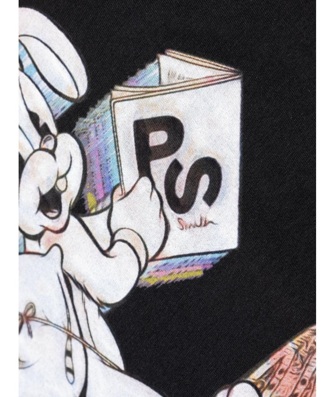 PS BY PAUL SMITH Черная хлопковая футболка, фото 5