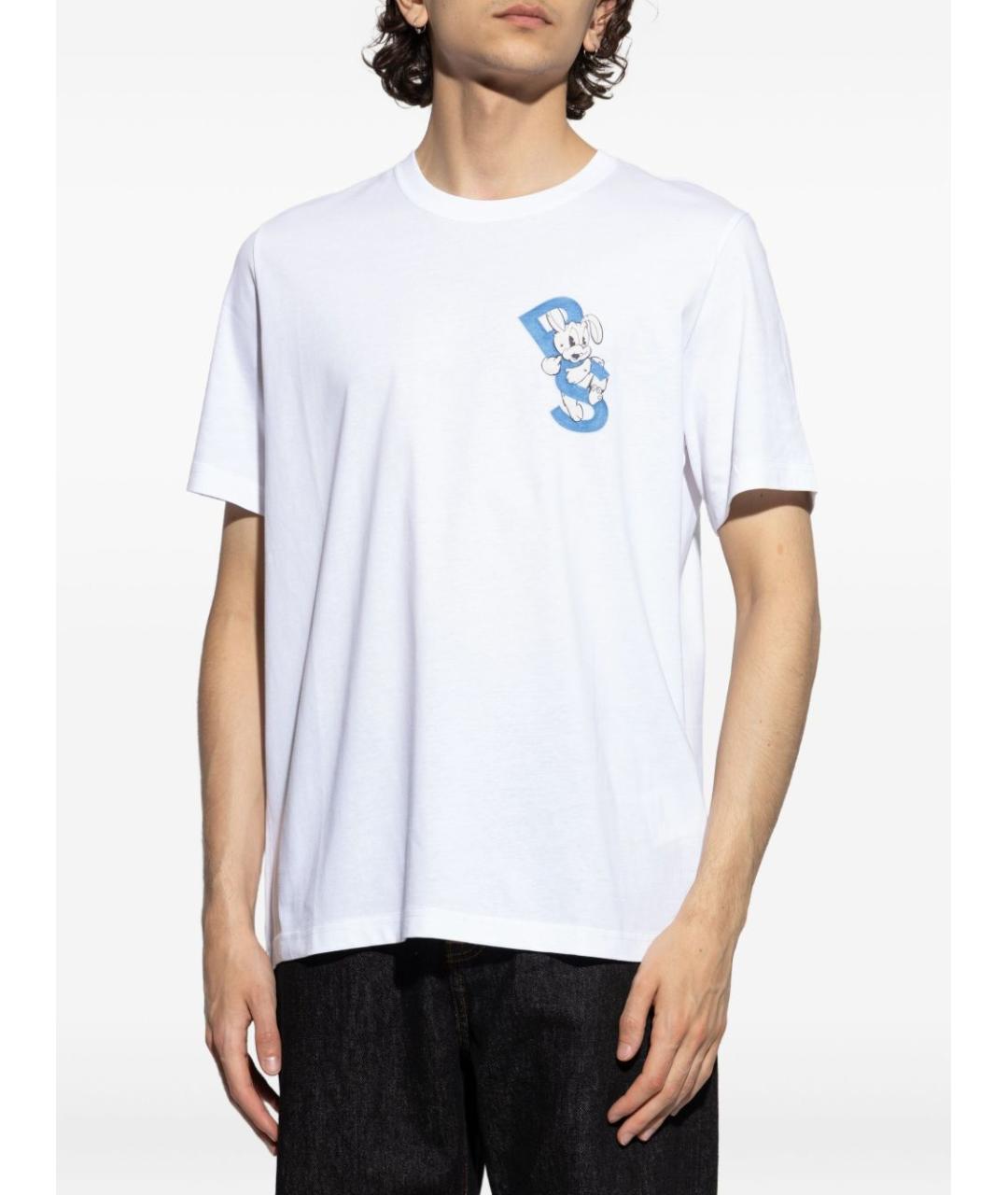 PS BY PAUL SMITH Белая хлопковая футболка, фото 2