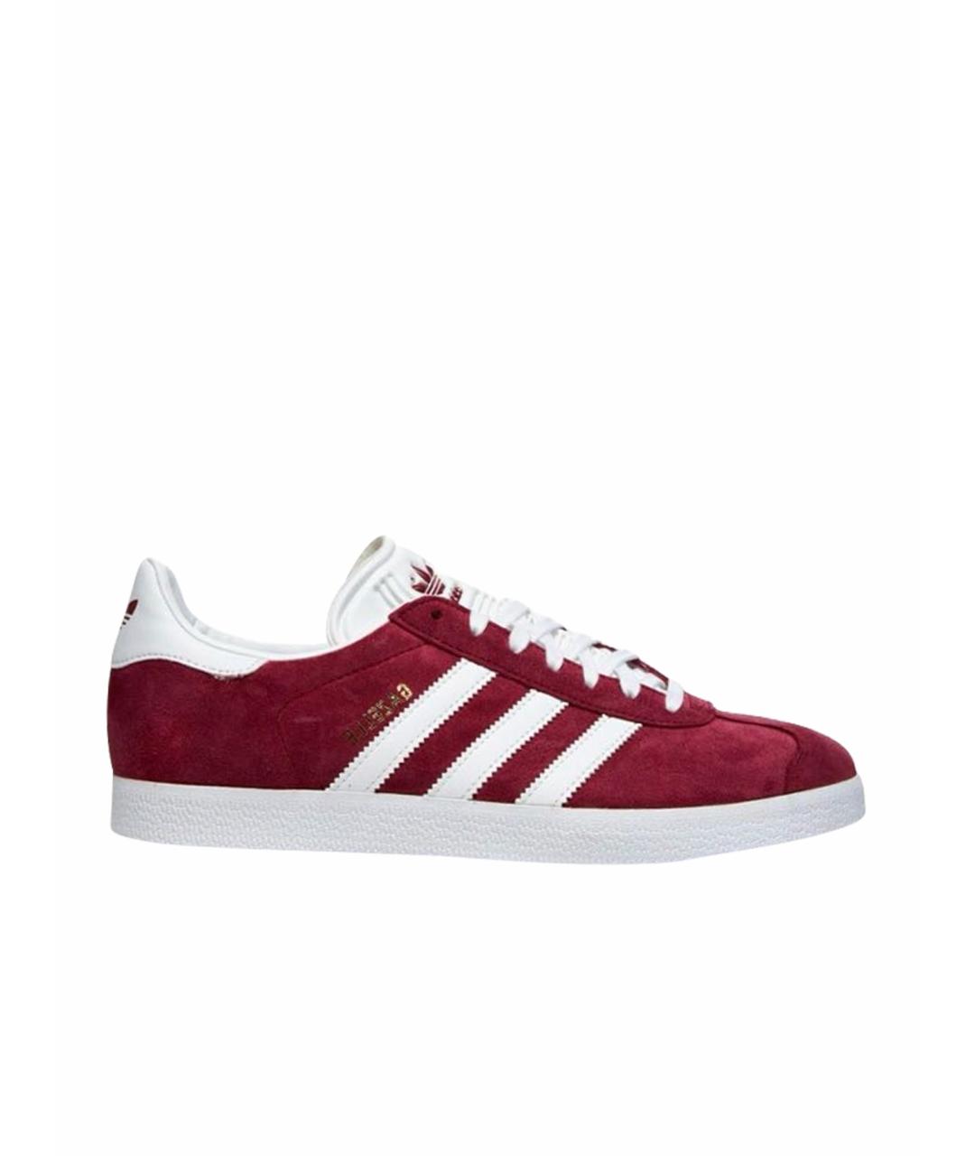 ADIDAS Бордовые замшевые кроссовки, фото 1