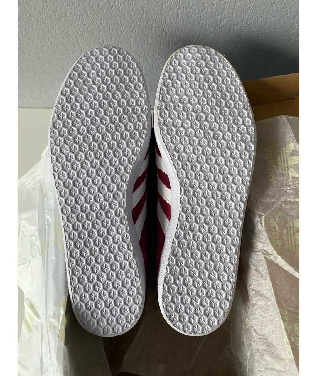 ADIDAS Бордовые замшевые кроссовки, фото 6