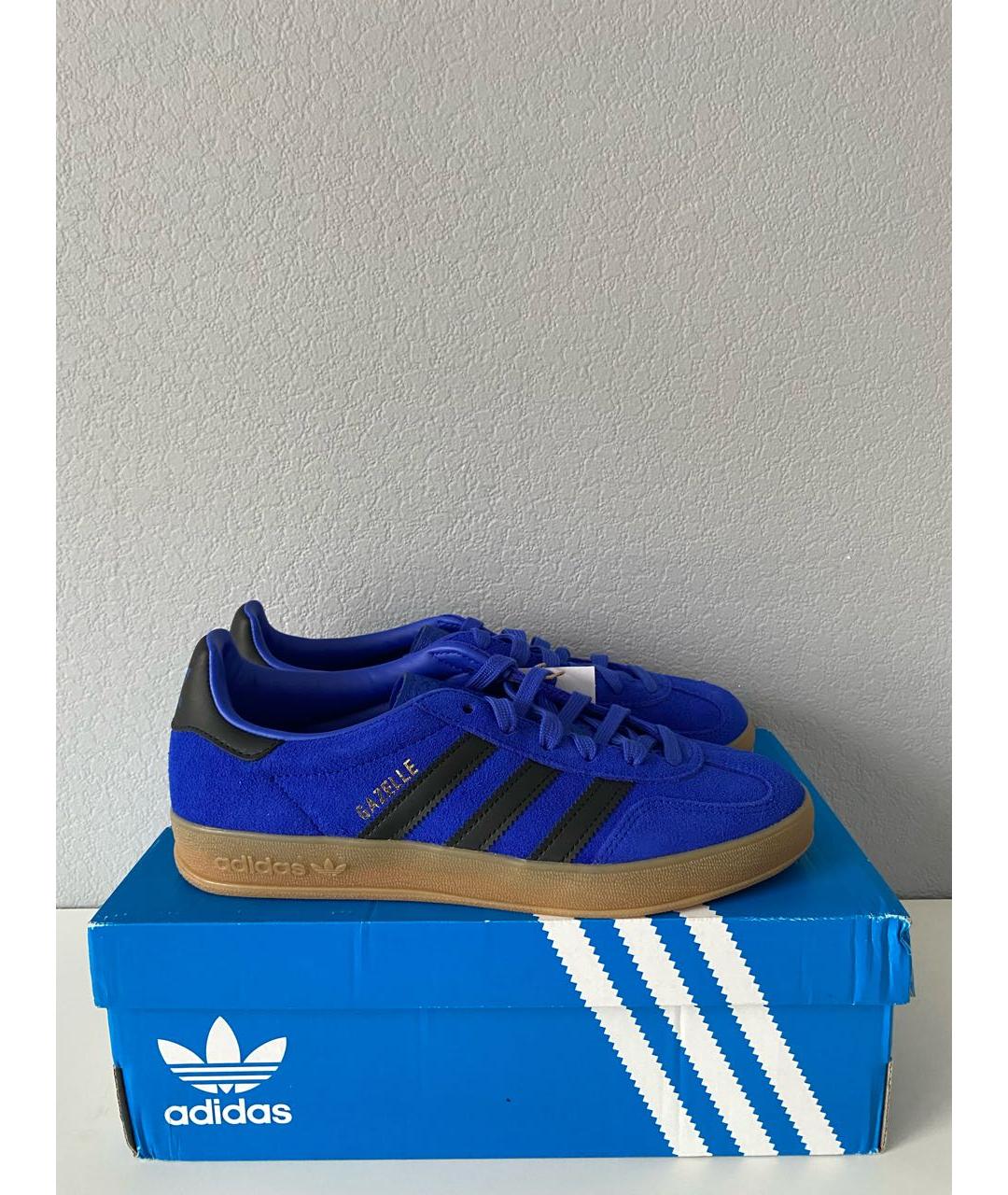 ADIDAS Синие замшевые кроссовки, фото 4