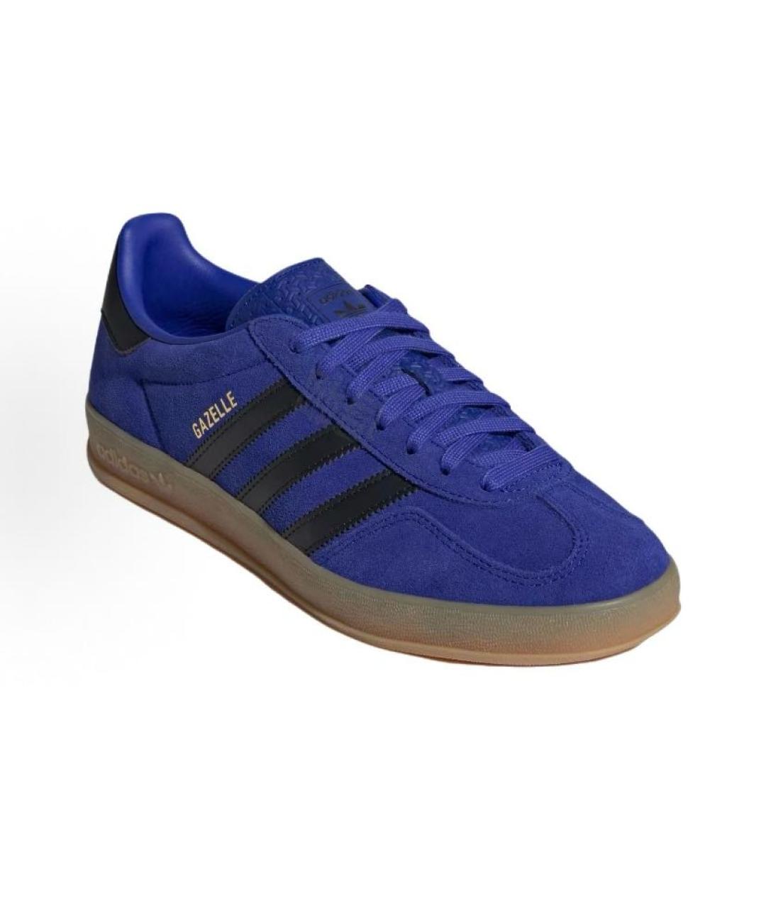 ADIDAS Синие замшевые кроссовки, фото 2