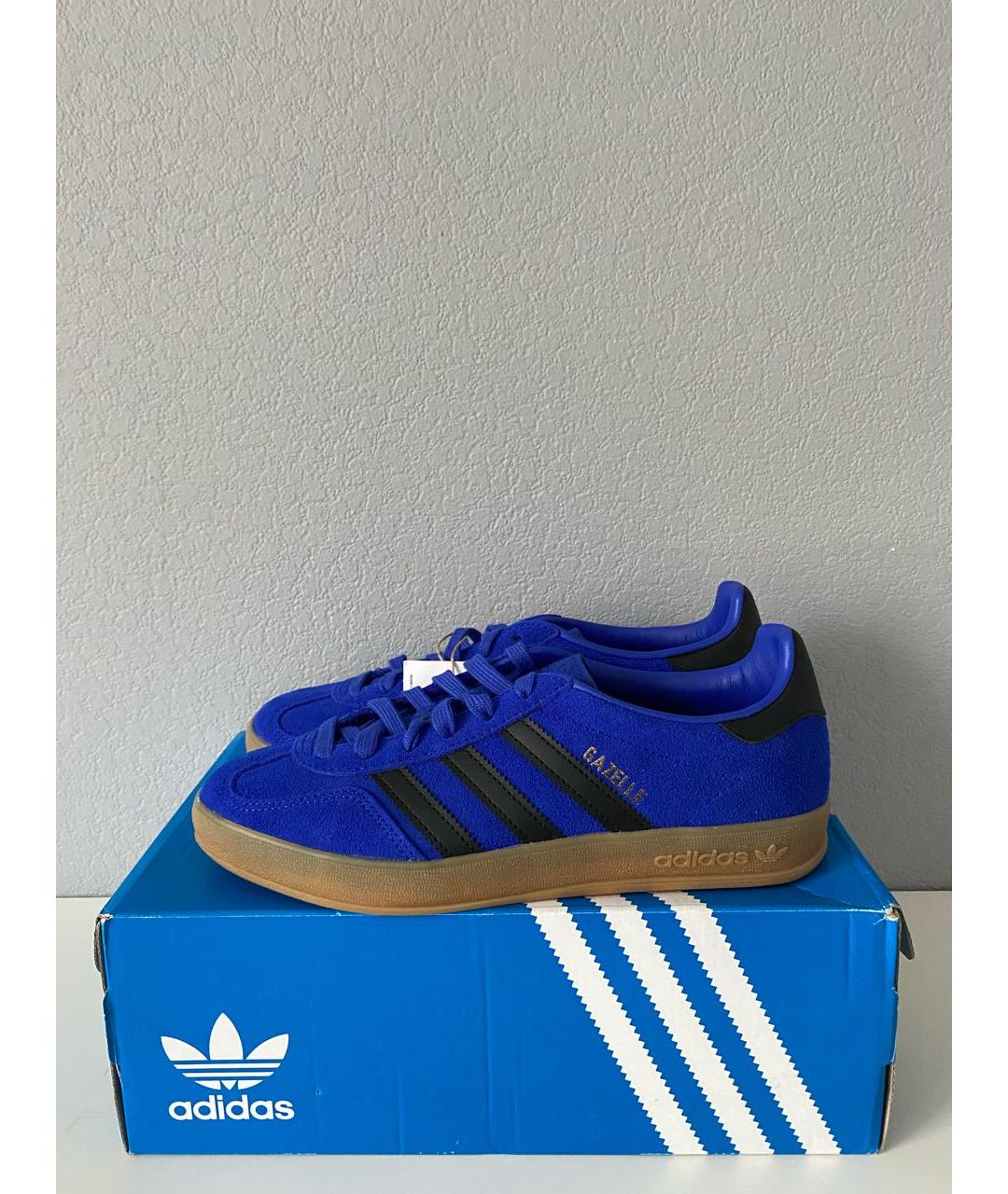 ADIDAS Синие замшевые кроссовки, фото 3