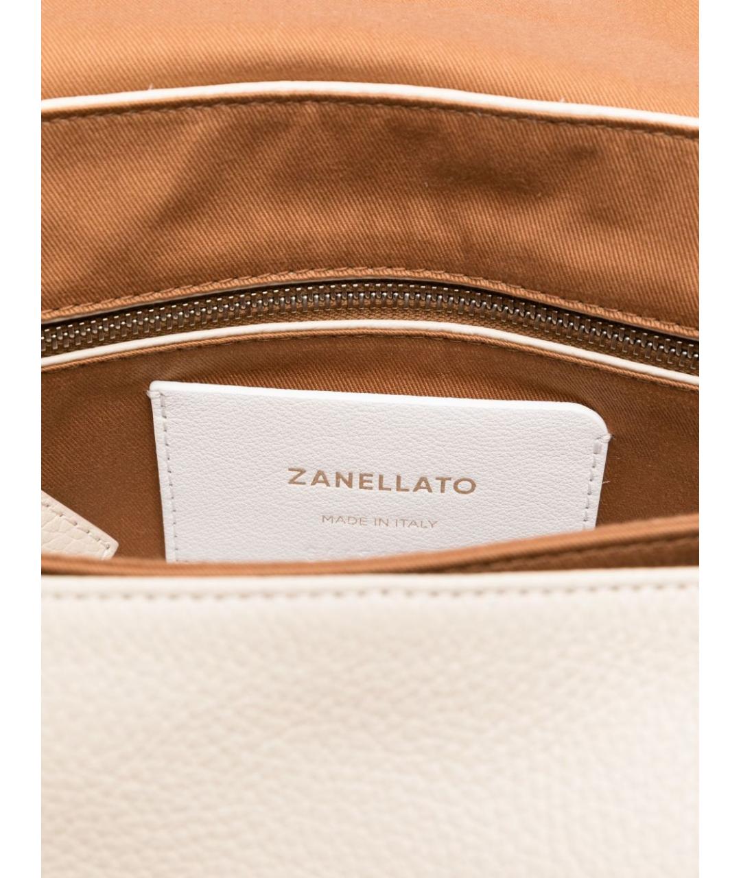 ZANELLATO Бежевая кожаная сумка тоут, фото 3