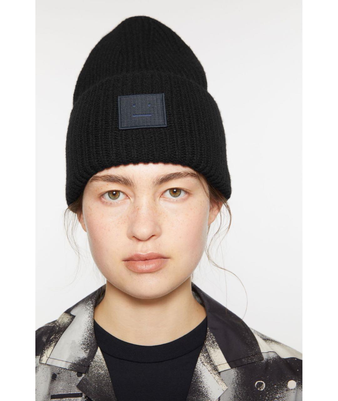 ACNE STUDIOS Черная шерстяная шапка, фото 3