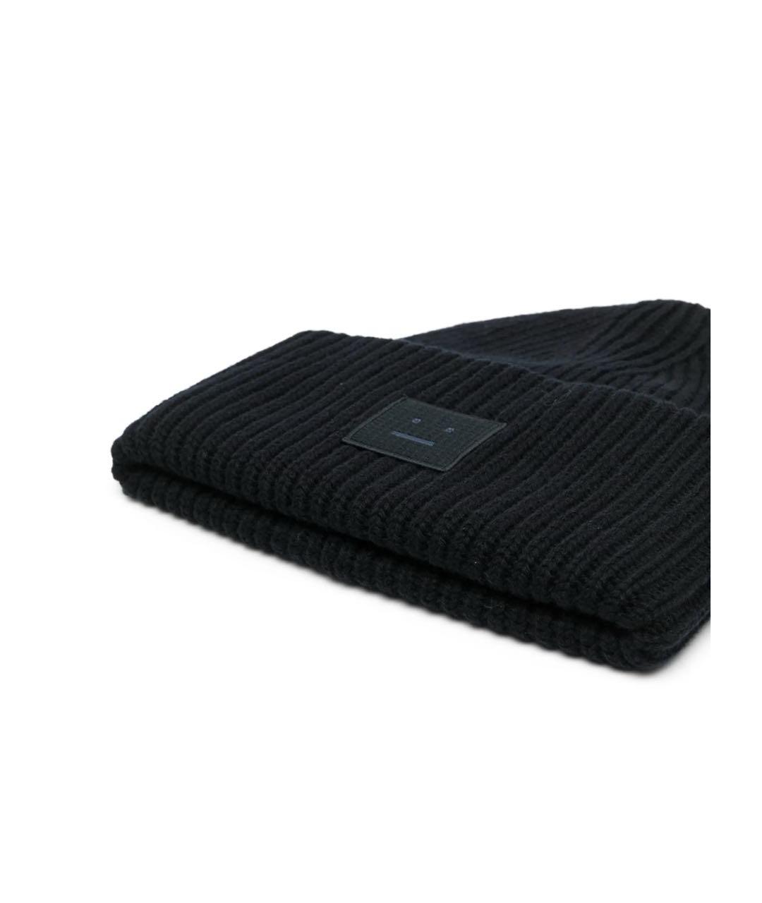 ACNE STUDIOS Черная шерстяная шапка, фото 2