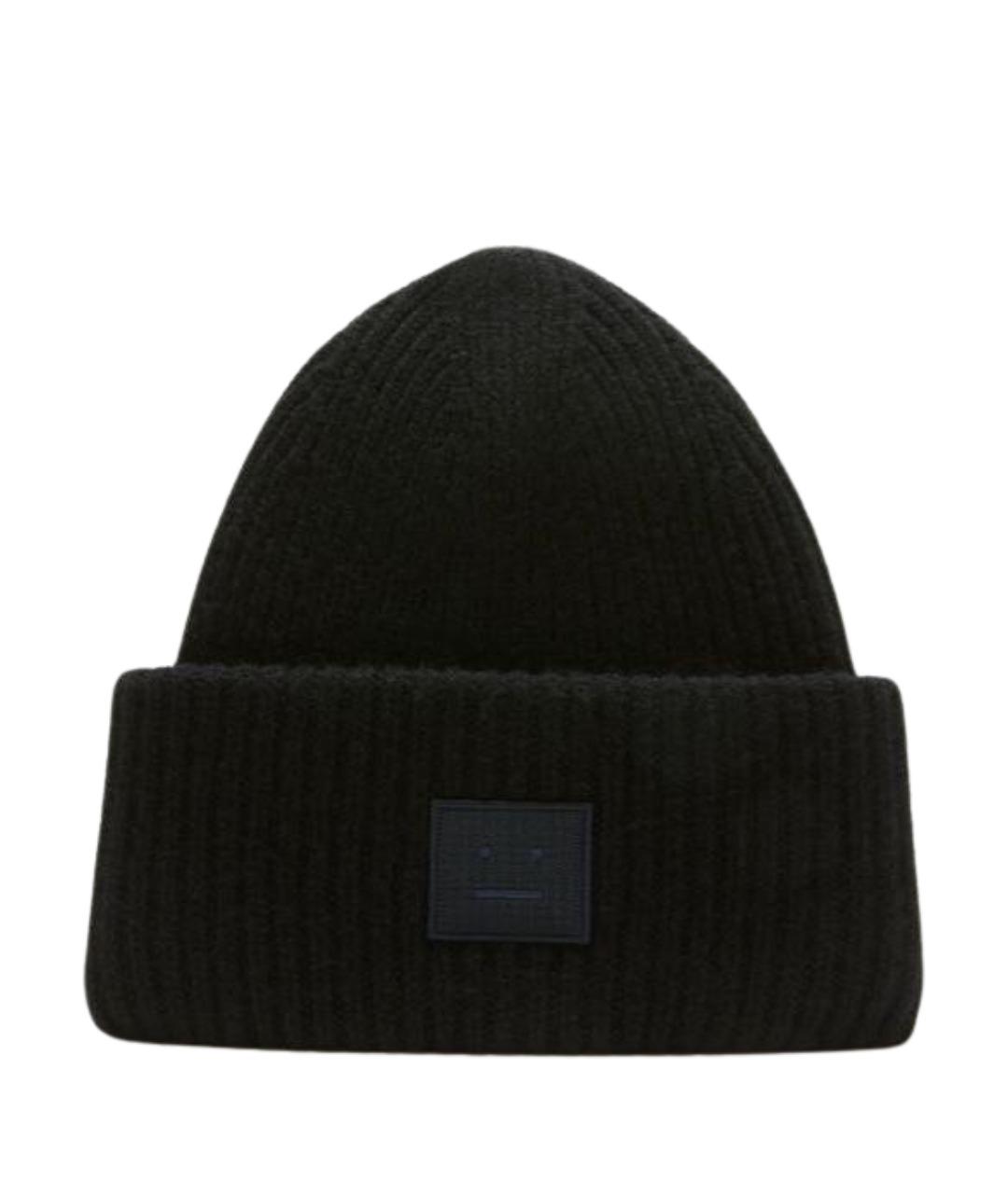 ACNE STUDIOS Черная шерстяная шапка, фото 1