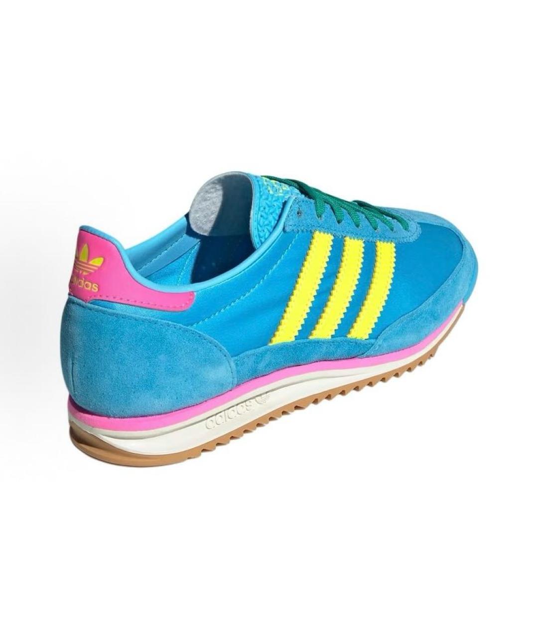 ADIDAS Голубые текстильные кроссовки, фото 4