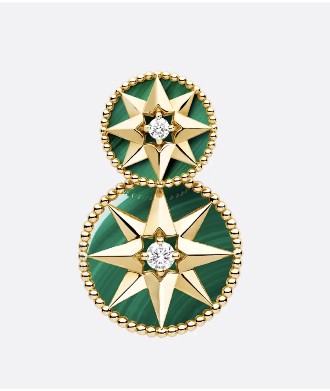 CHRISTIAN DIOR Желтые серьги из желтого золота, фото 7