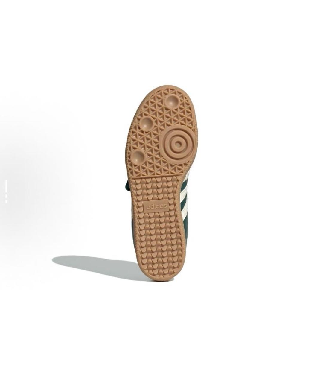 ADIDAS Зеленые кожаные кроссовки, фото 4