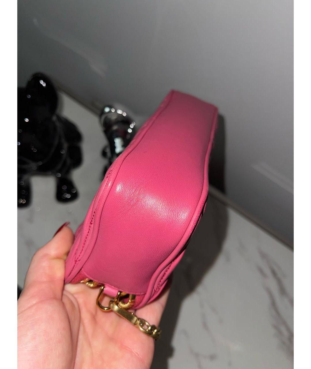 MIU MIU Розовая кожаная сумка через плечо, фото 2