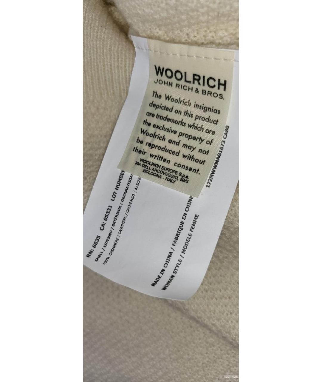 WOOLRICH Белый кашемировый джемпер / свитер, фото 6