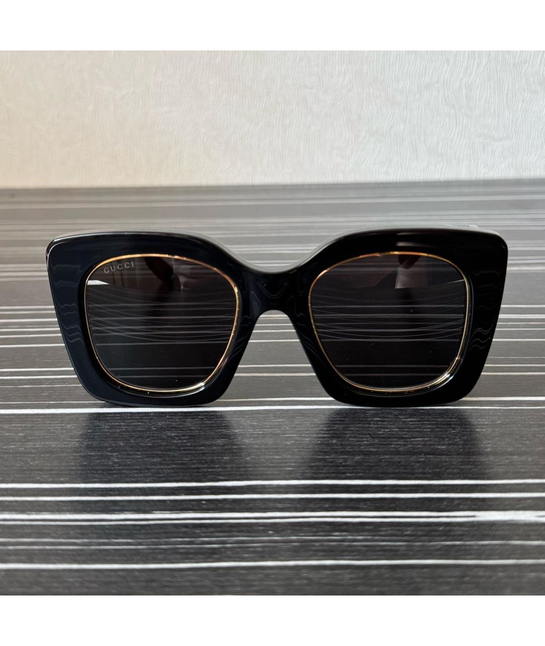 GUCCI Черные пластиковые солнцезащитные очки, фото 6