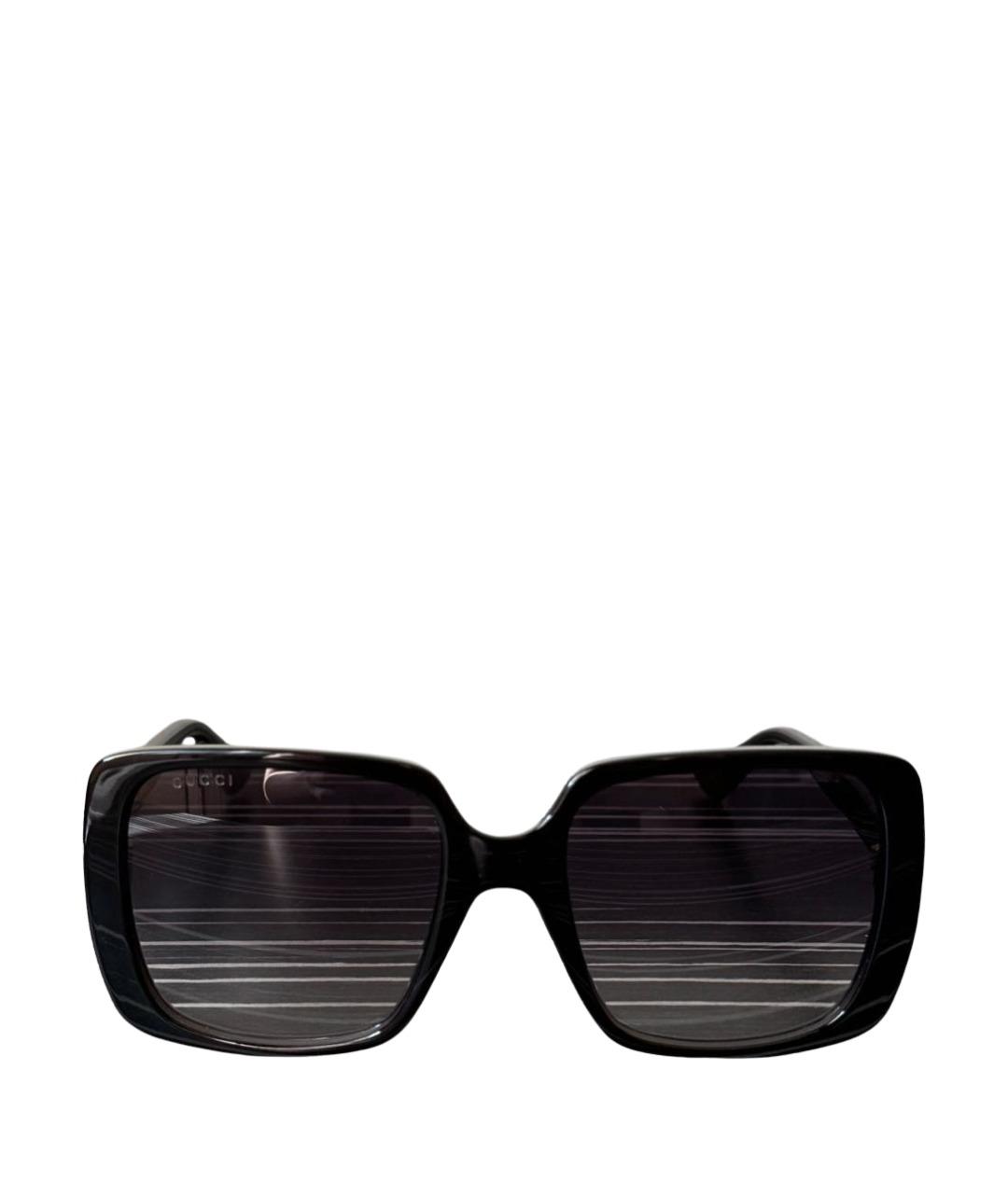 GUCCI Черные пластиковые солнцезащитные очки, фото 1