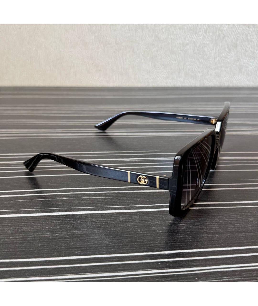 GUCCI Черные пластиковые солнцезащитные очки, фото 2
