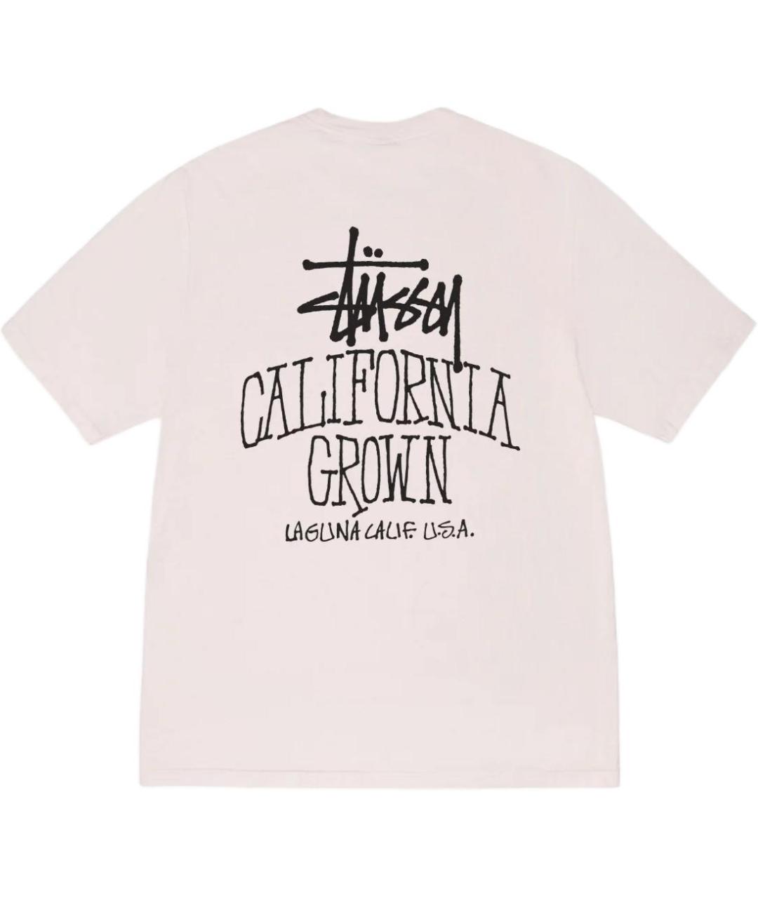 STUSSY Розовая хлопковая футболка, фото 2