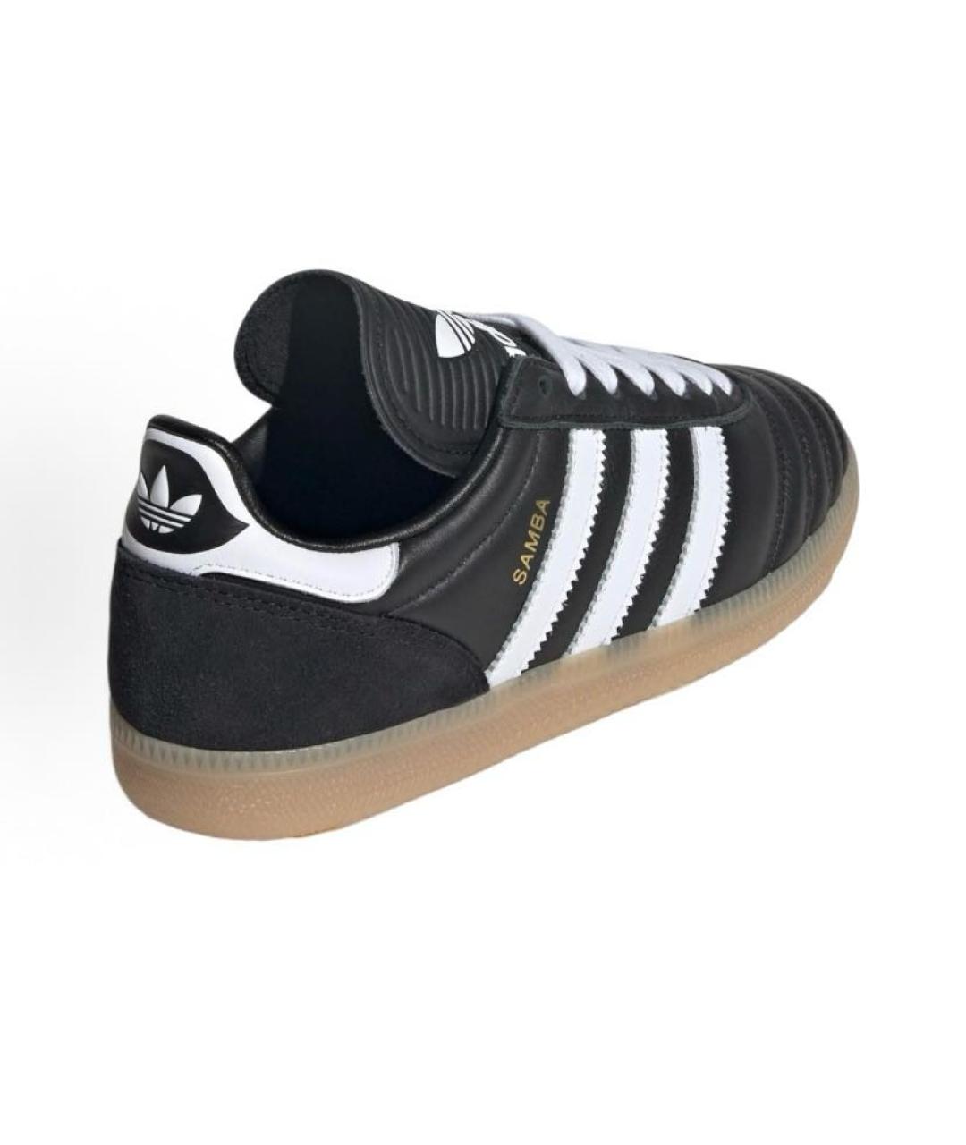 ADIDAS Черные кожаные кроссовки, фото 4
