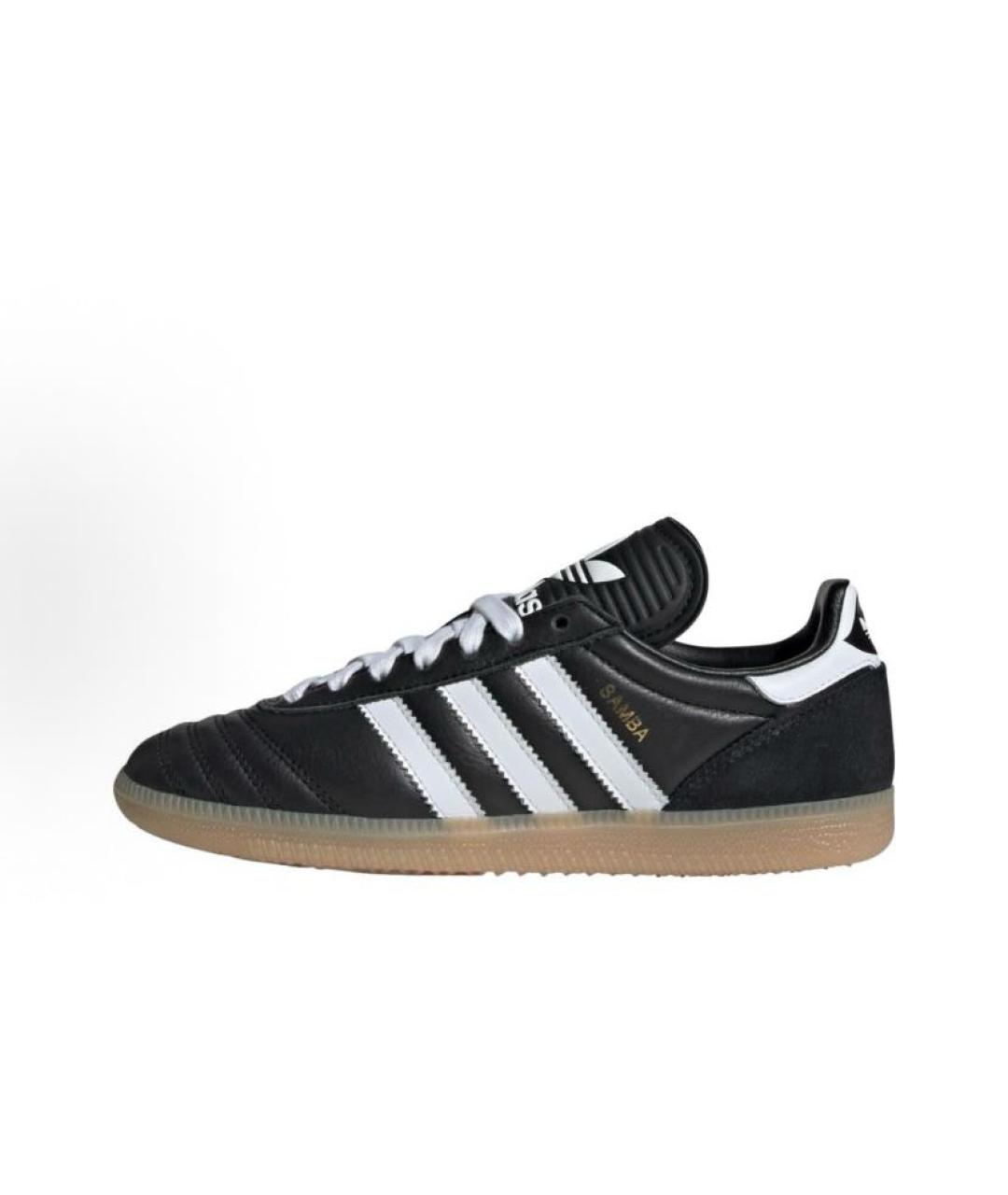 ADIDAS Черные кожаные кроссовки, фото 2