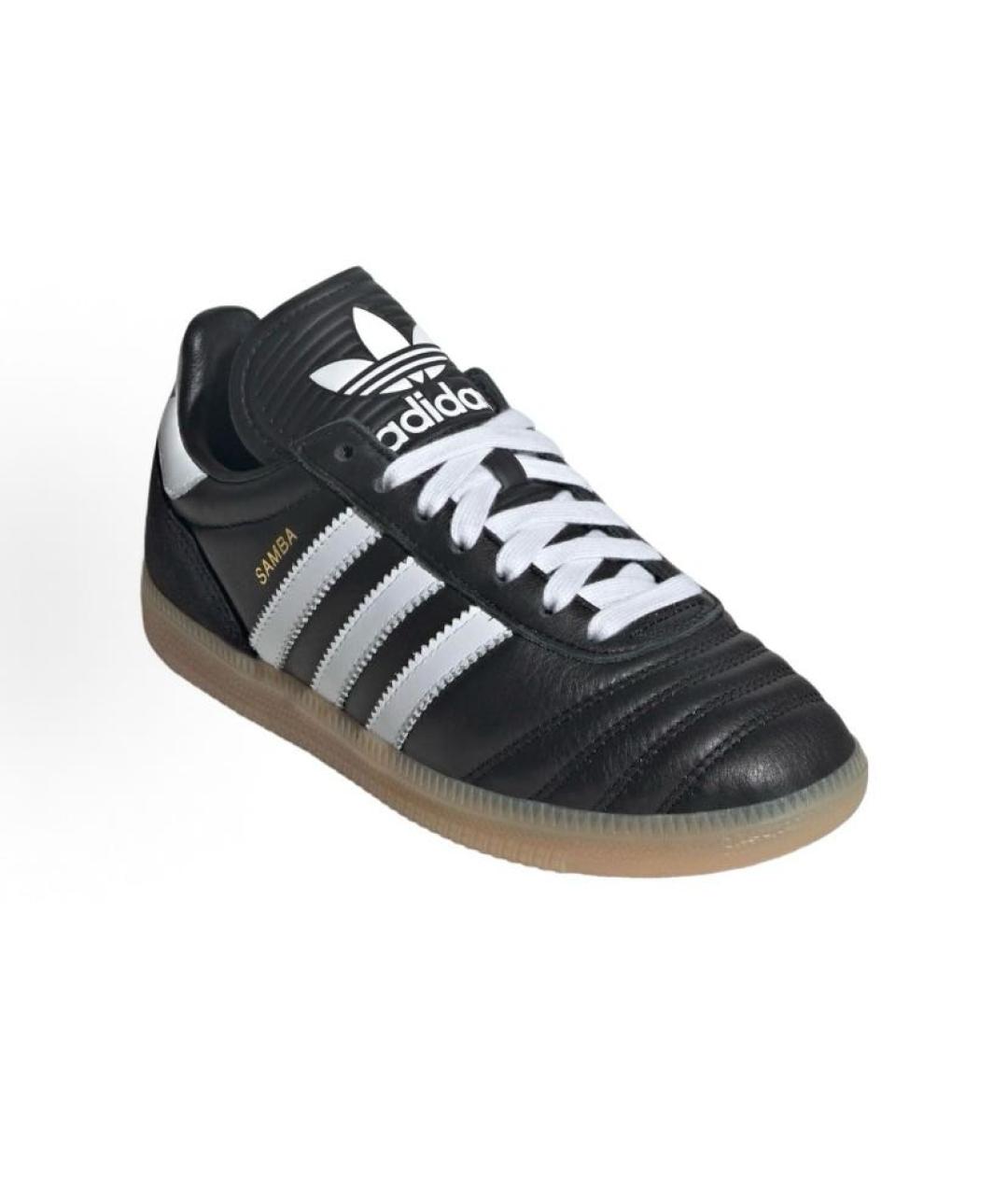 ADIDAS Черные кожаные кроссовки, фото 3