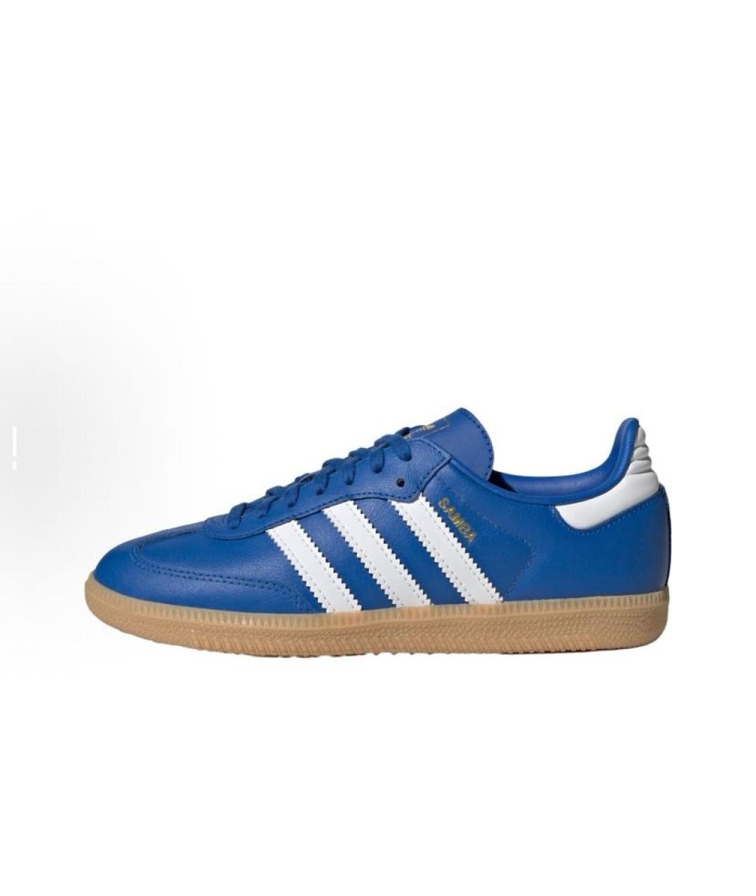ADIDAS Синие кожаные кроссовки, фото 2
