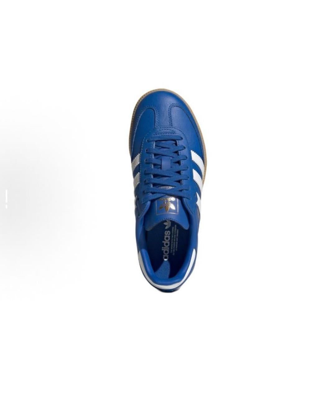 ADIDAS Синие кожаные кроссовки, фото 5