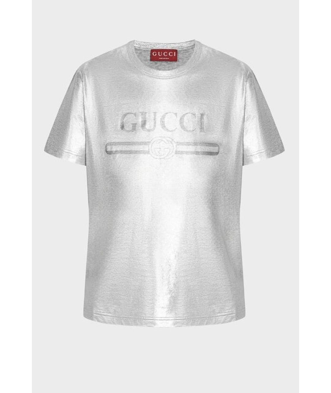 GUCCI Серебряная футболка, фото 9