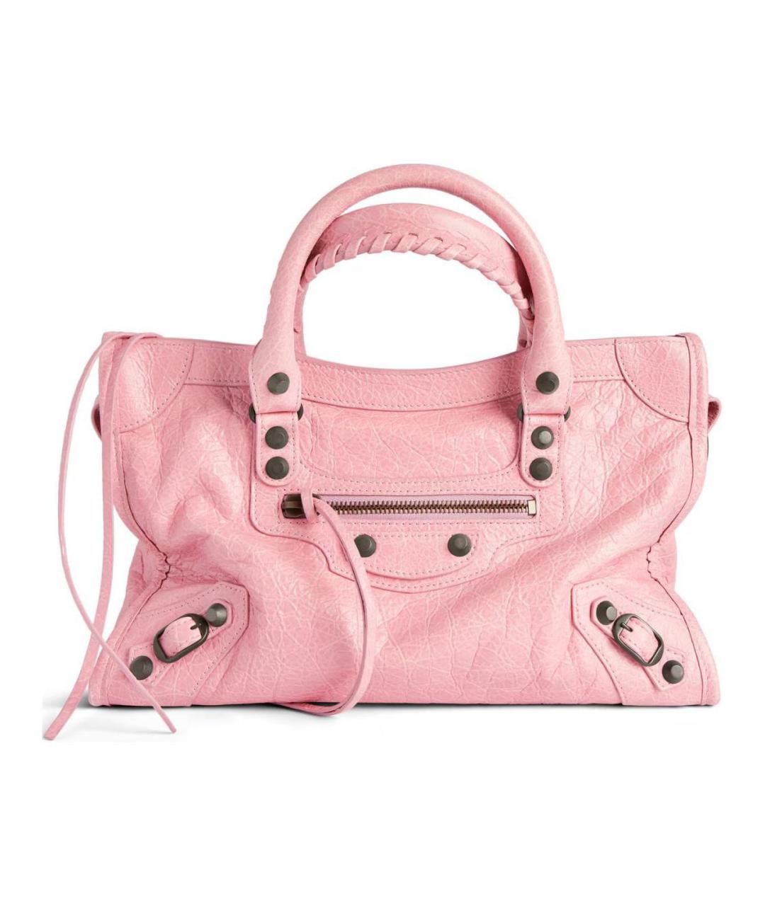 BALENCIAGA Розовая кожаная сумка с короткими ручками, фото 1