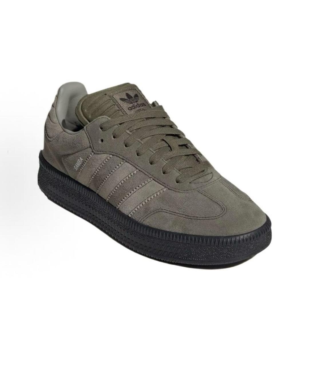 ADIDAS Хаки замшевые кроссовки, фото 3