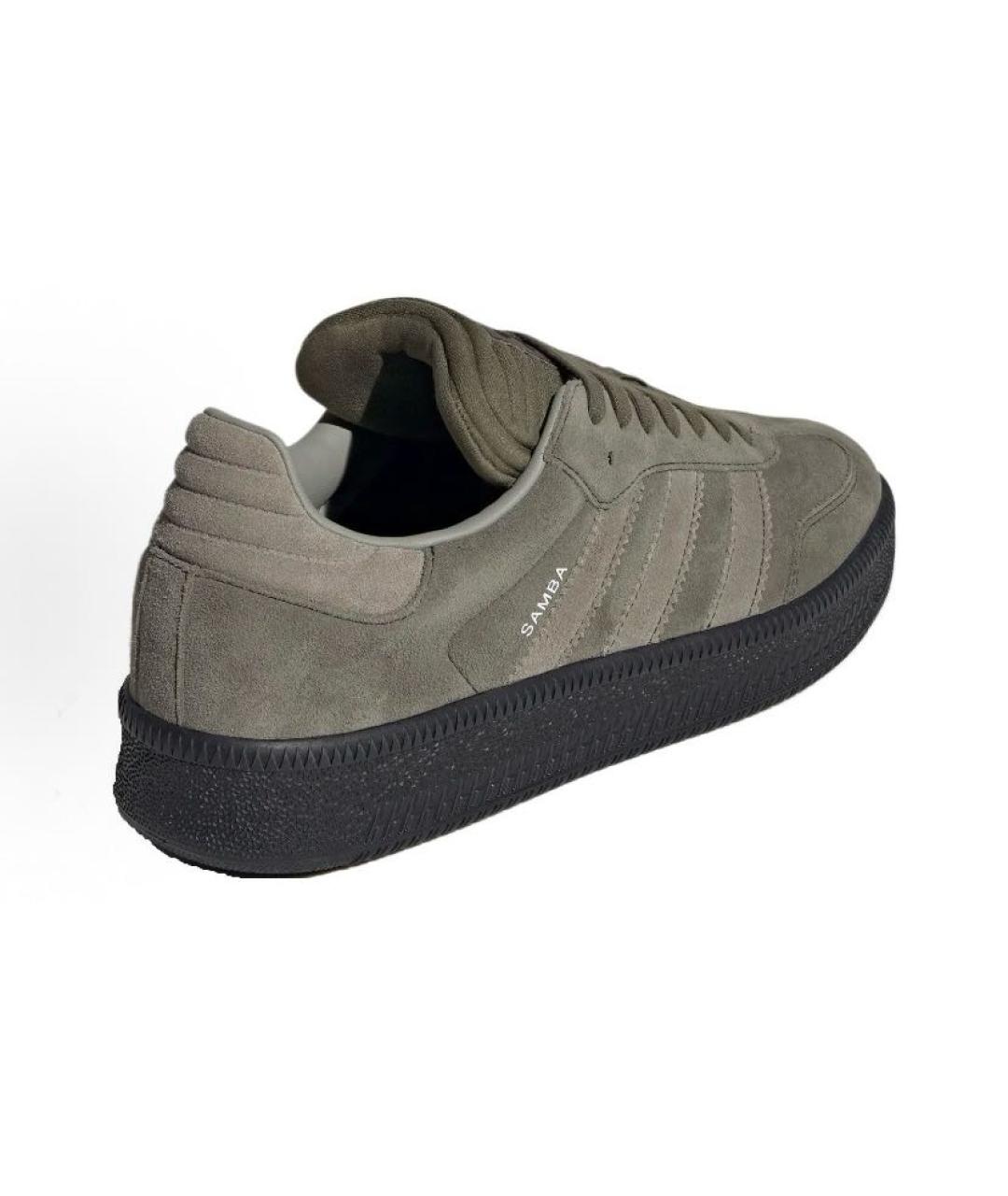ADIDAS Хаки замшевые кроссовки, фото 4